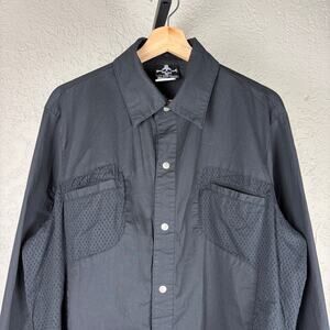 Lip Service Goth Perforated Mesh Trim Punk XXL Tripp Style Button Up Shirt